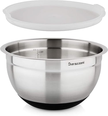 Barazzoni Bowl Acero Inoxidable 18/10 ø24 cm x H14,5 cm C/Cop, 18/10-Silicona, Diámetro 24 cm